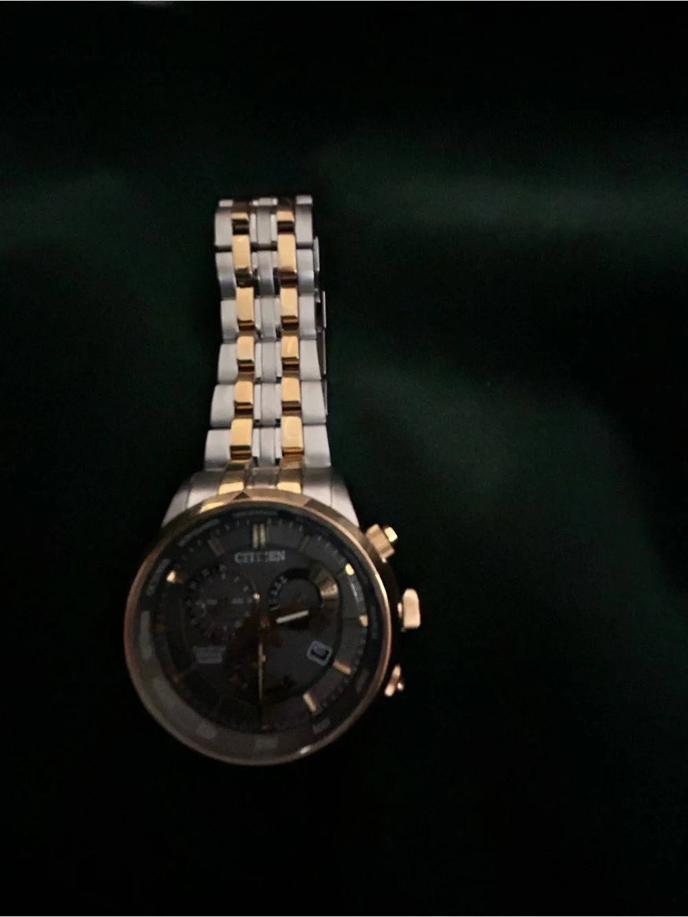 Citizen Two-Tone Gold and Gray Perpetual Calendar Watch
